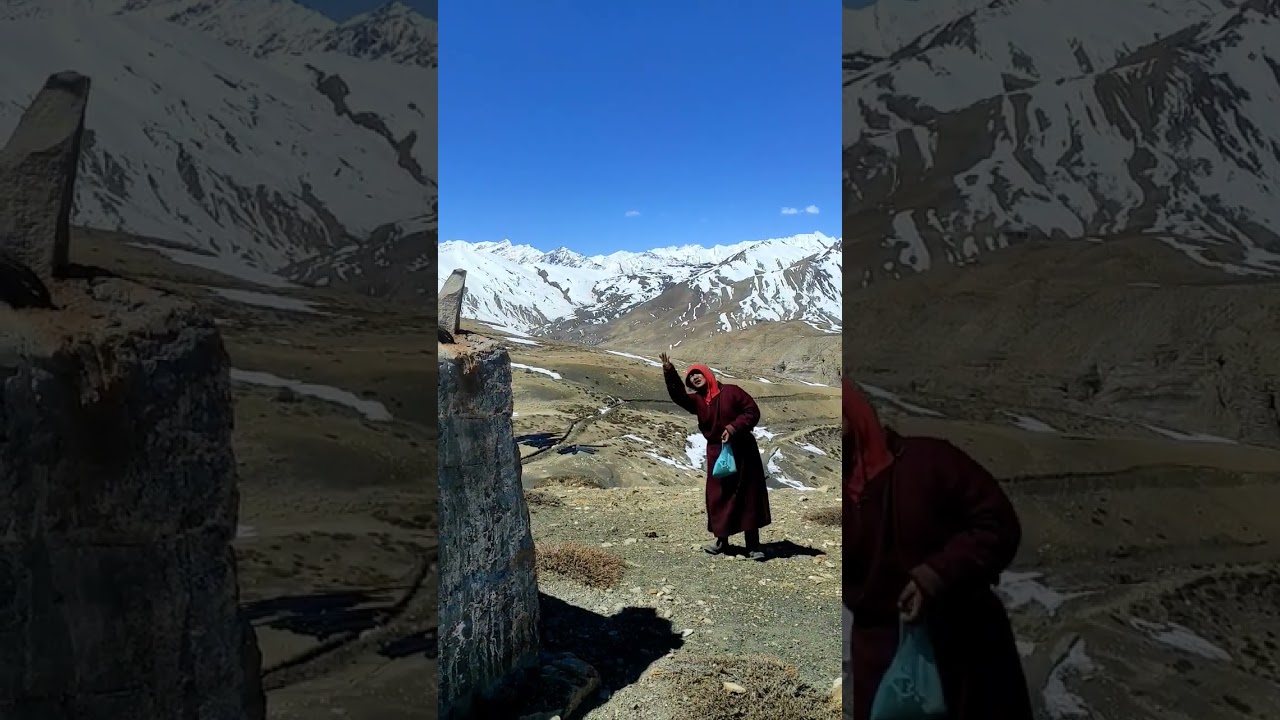Monk's Miraculous Prayer on Himalayan Peak ️ | Breathtaking Nature & Spiritual Journey #viral #budha