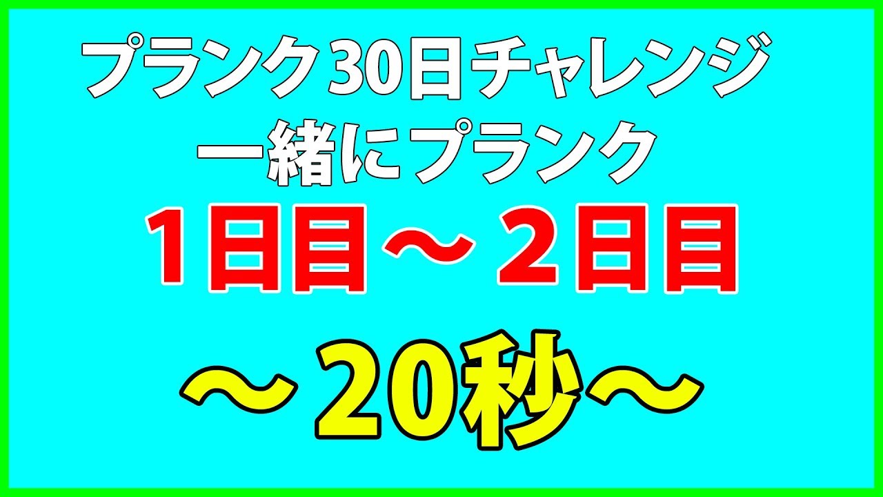 【20秒】一緒にプランク【バタる】