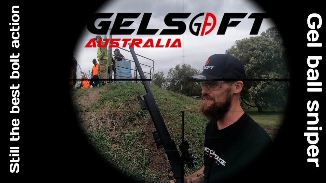 LONG SHOT! Sniper defends hill at Gelsoft Australia Gel ball blaster bolt action war gameplay