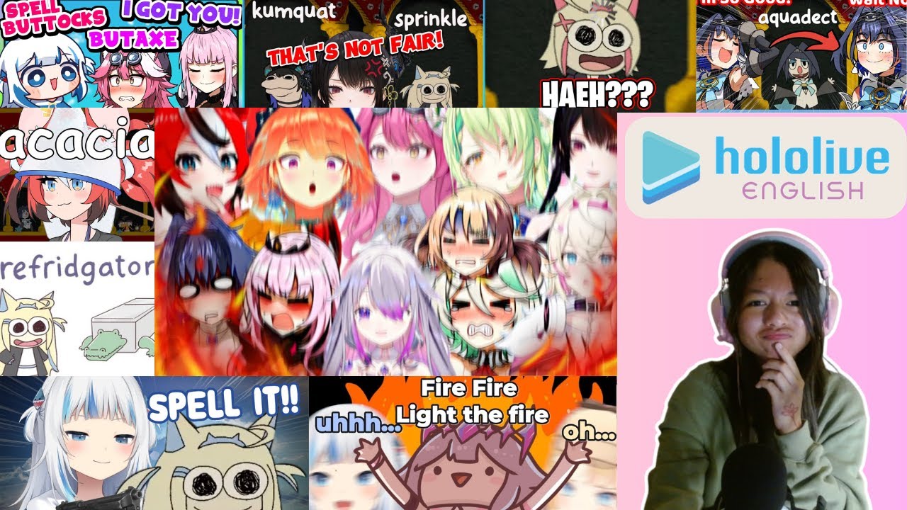 Hololive English Spelling Bee Clips REACTION