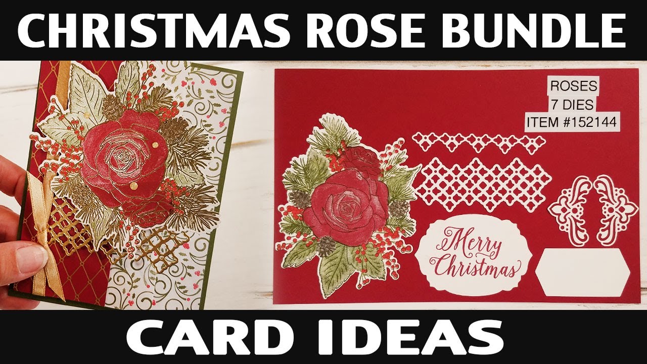 Stamping Jill - Christmas Rose Bundle Card Ideas