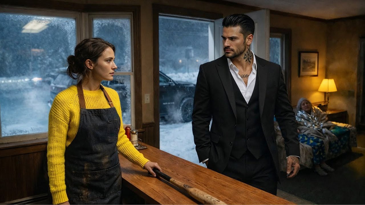 Sie rettete eine „verlorene“ Oma im Schneesturm… am Morgen stand der Mafiaboss in ihrem Café.