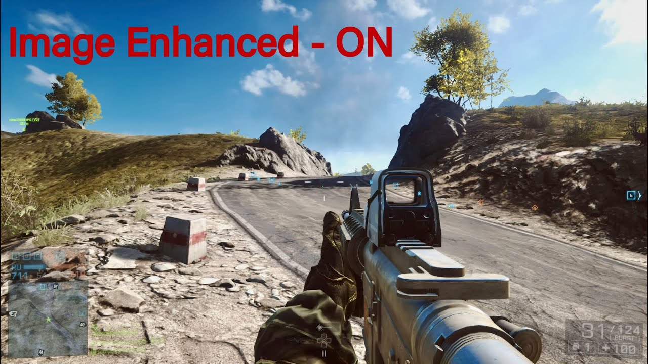 Battlefield 4 PS5 PRO Image Enhanced ON vs OFF Comparison
