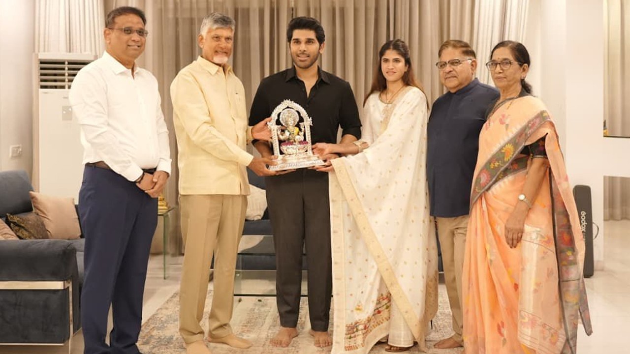 Chandrababu Meets Allu Sirish & Nayanika | Allu Aravind | Allu Arjun | Filmylooks