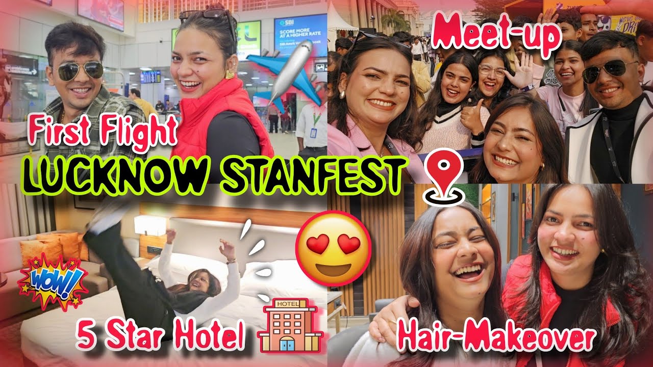 Our FIRST & BIGGEST YT Event in Lucknow📍🥳1st Flight ✈️ Stay in 5 Star Hotel 🏢🫶 Dreams Do Come True 🧿