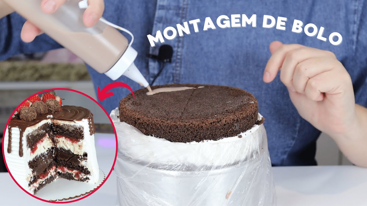 É ASSIM QUE EU MONTO UM BOLO MOLHADINHO | Montando um bolo redondo com cinta de segurança