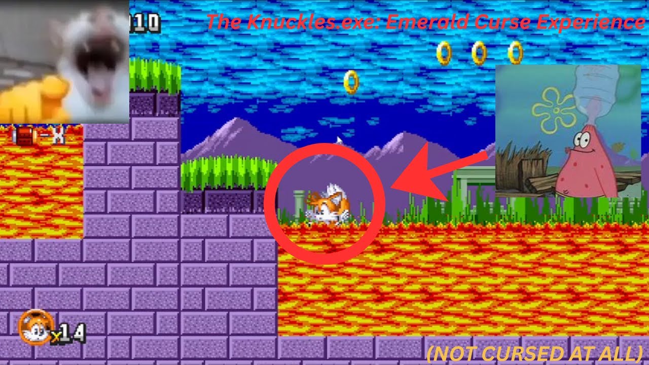 Struggling in knuckles.exe: emerald curse.