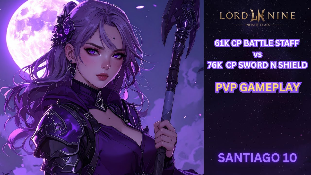 61 тыс. CP боевого посоха против 76 тыс. CP меча и щита | PVP-геймплей Lord Nine