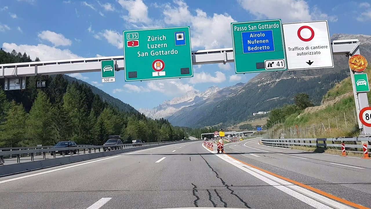 Svizzera, Area di servizio autostradale San Gottardo, E35 A2, Galleria Stalvedro, Passo San Gottardo