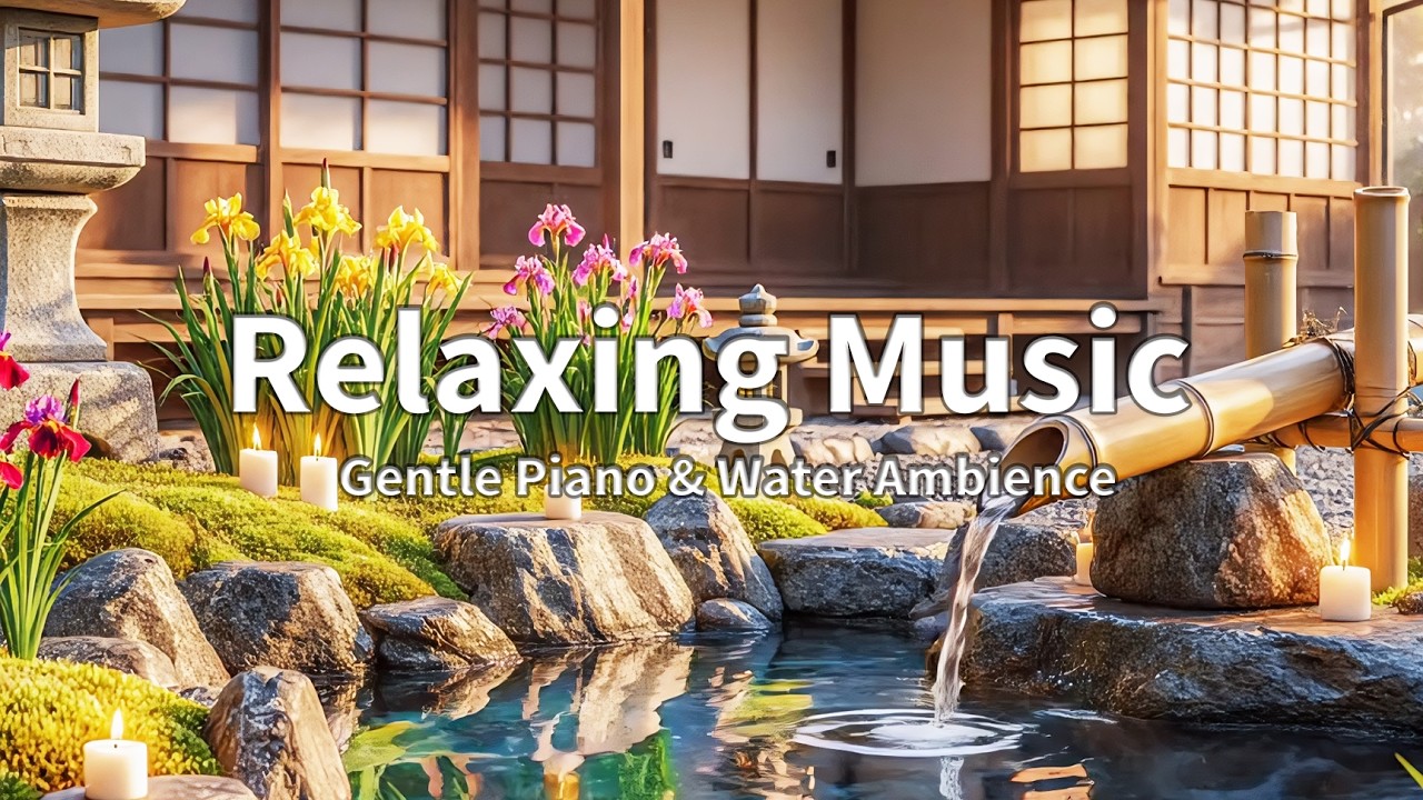 Beautiful Piano Music + Water Sounds 🌧️ Relieve Stress, Anxiety & Depression 🎹 Sleep Music