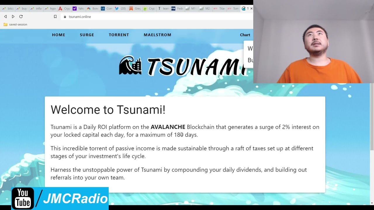 Tsunami Online %2 Daily Drip Fork 180 Days Earn Passive Income Online Defi Yield Farming Money Cash