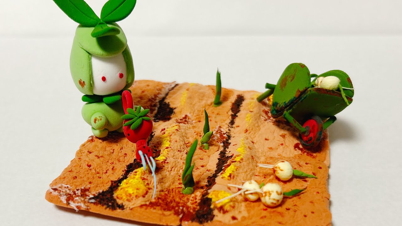 チュリネの玉ねぎ畑 | Petilil’s Onion Field | Pokemon Clay Art