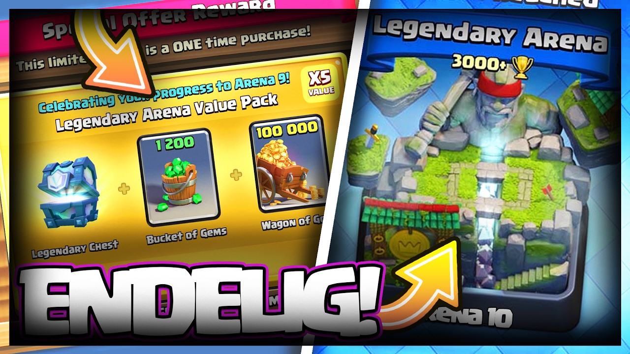 LEGENDARISK ARENA! FEIRER MED EN LEGENDARISK KISTE! - NORSK CLASH ROYALE