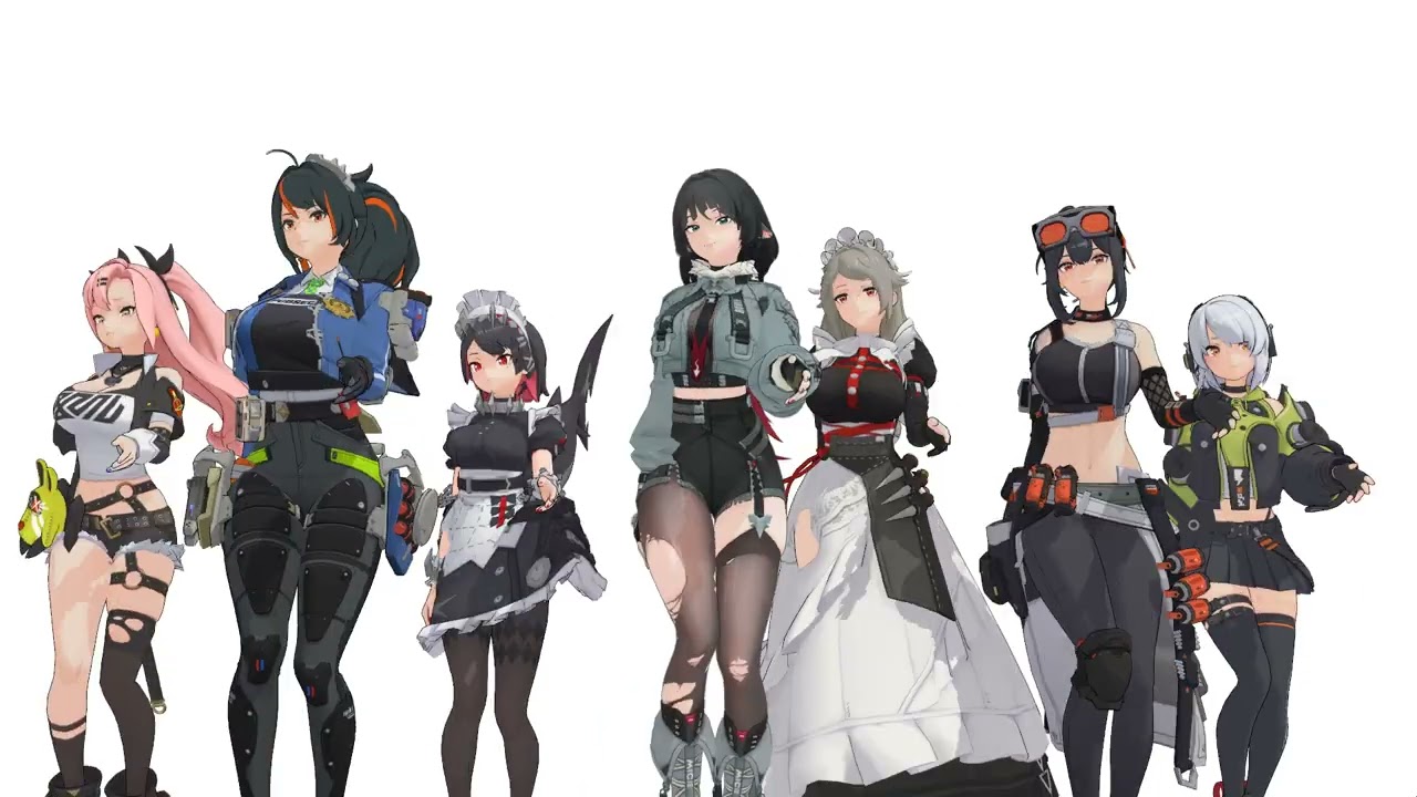 [MMD ZZZ] GENTLEMAN (Jane Doe Zhu Yuan Grace Howard Rina Build Ellen Joe Anby Demara Nicole Demara)