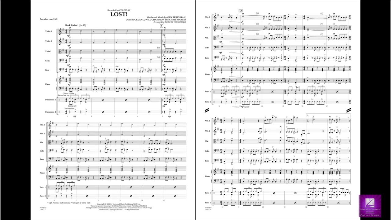 Lost! arranged by Robert Longfield
