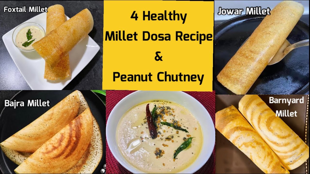 4 Healthy Millet dosa recipe | weight loss recipes | Diabetic diet meal plan | Millet dosa recipes
