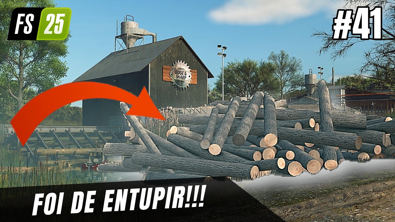 #41 Começando Zero dia 68 | A Serraria ENTUPIU de tanta MADEIRA Farming Simulator 25