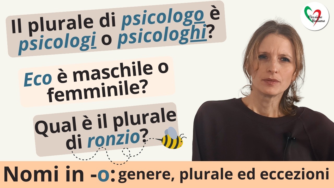 Tutte le regole per le parole che terminano in -o: genere, formazione del plurale ed eccezioni