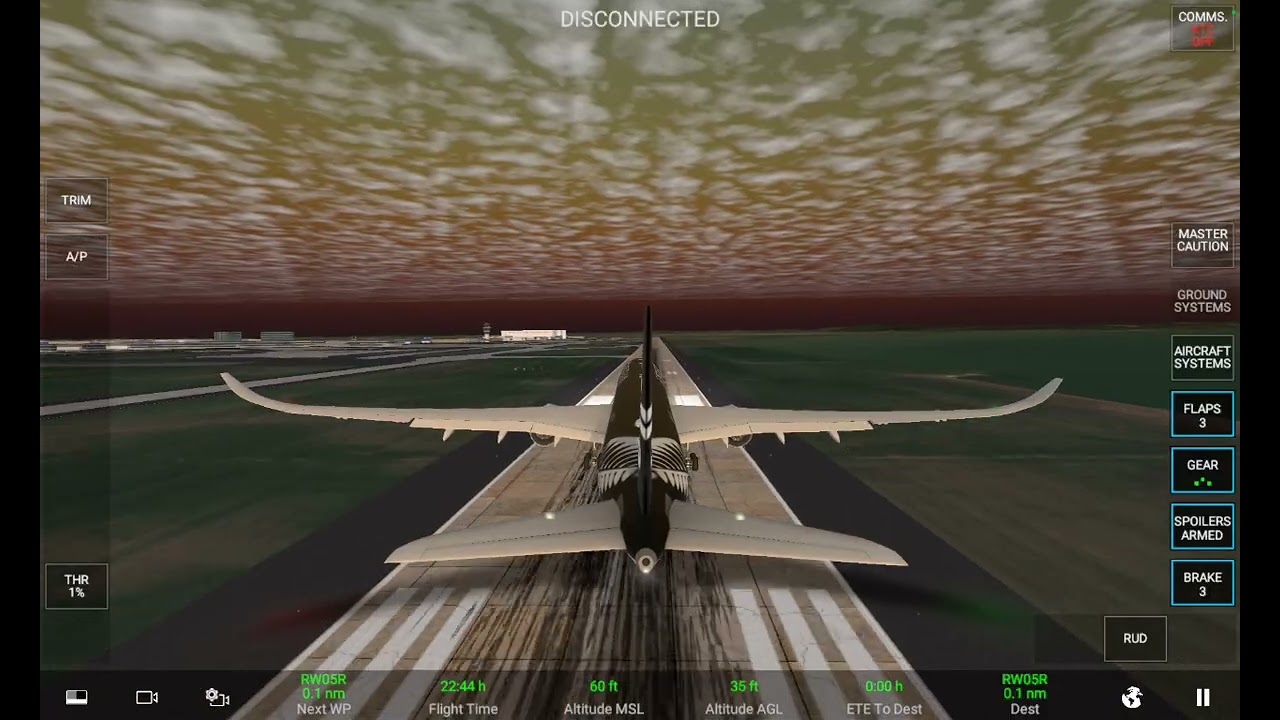 Landing at Auckland New Zealand (NZAA) 