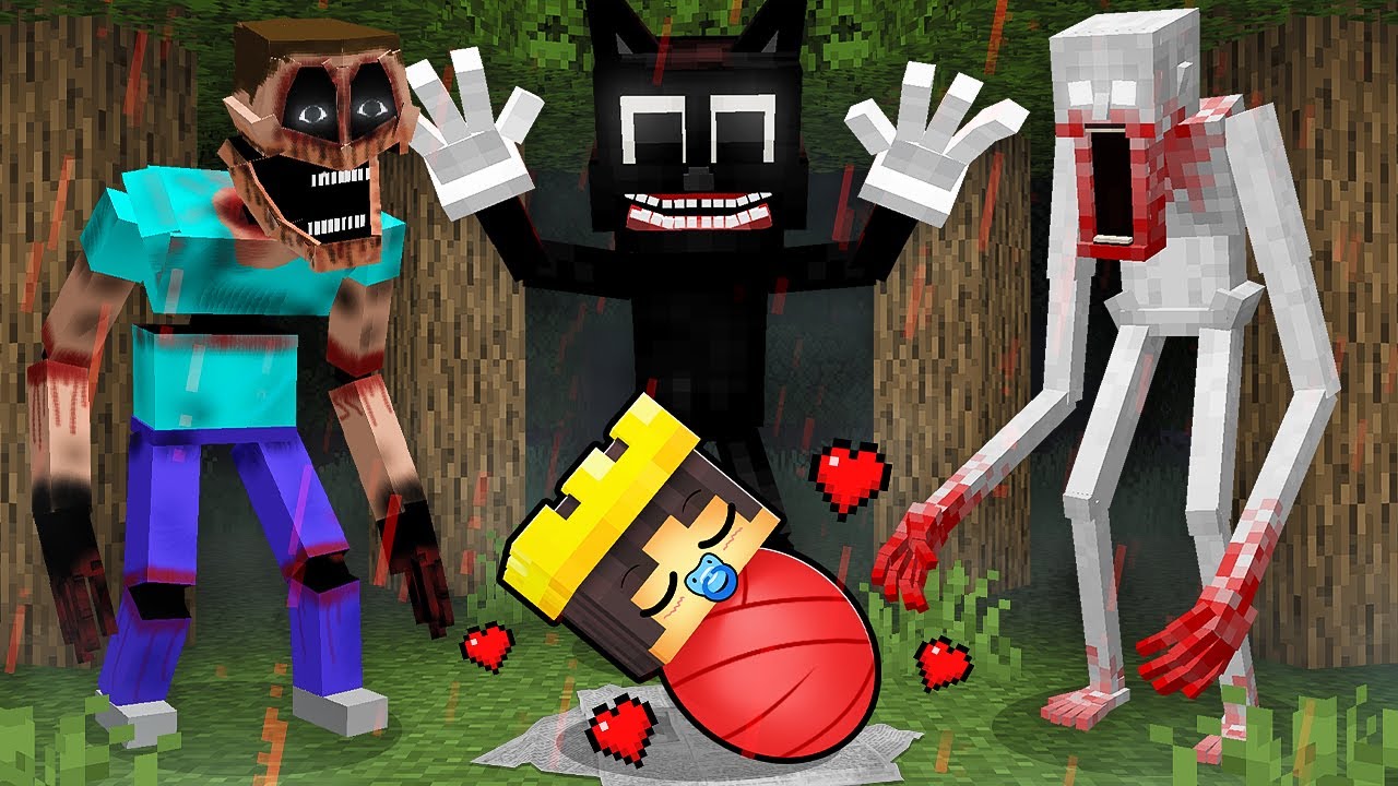 Baby Mongo Adopted by MONSTERS Sad Story in Minecraft