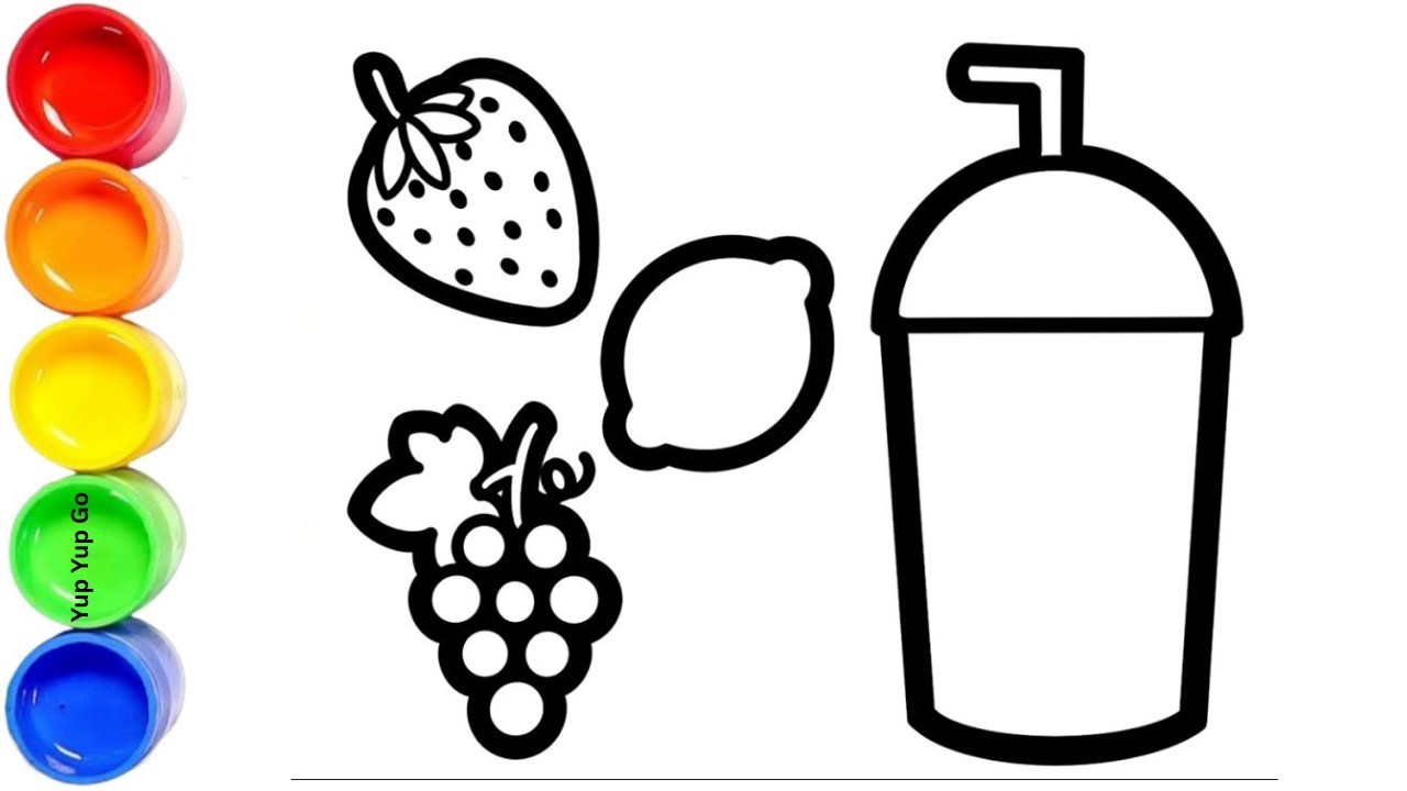 🍹🌈 Draw Juice in a Jar for Kids + Baby Shark Do Do Do 🎨🦈 | Easy Drawing & Learning Fun | Yup Yup Go