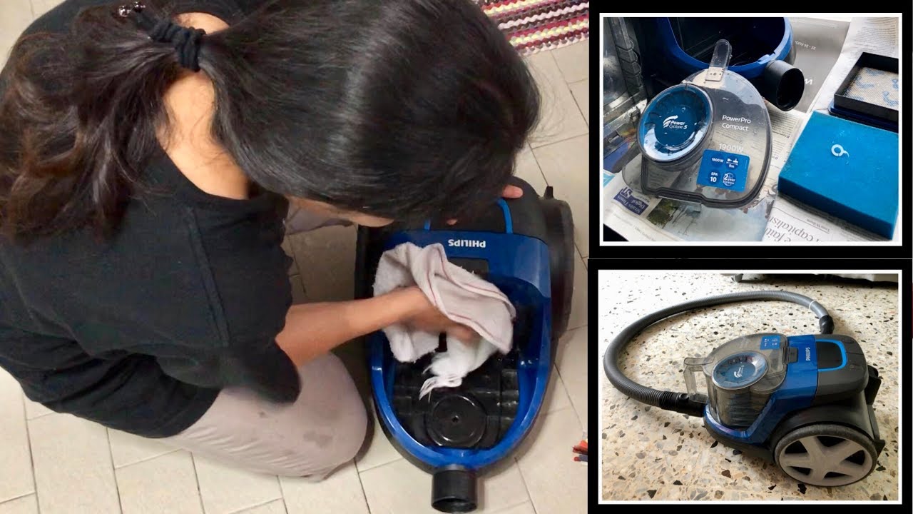 How to Clean Bagless Vacuum Cleaner Filters | PHILIPS POWER PRO BAGLESS VACUUM CLEANER