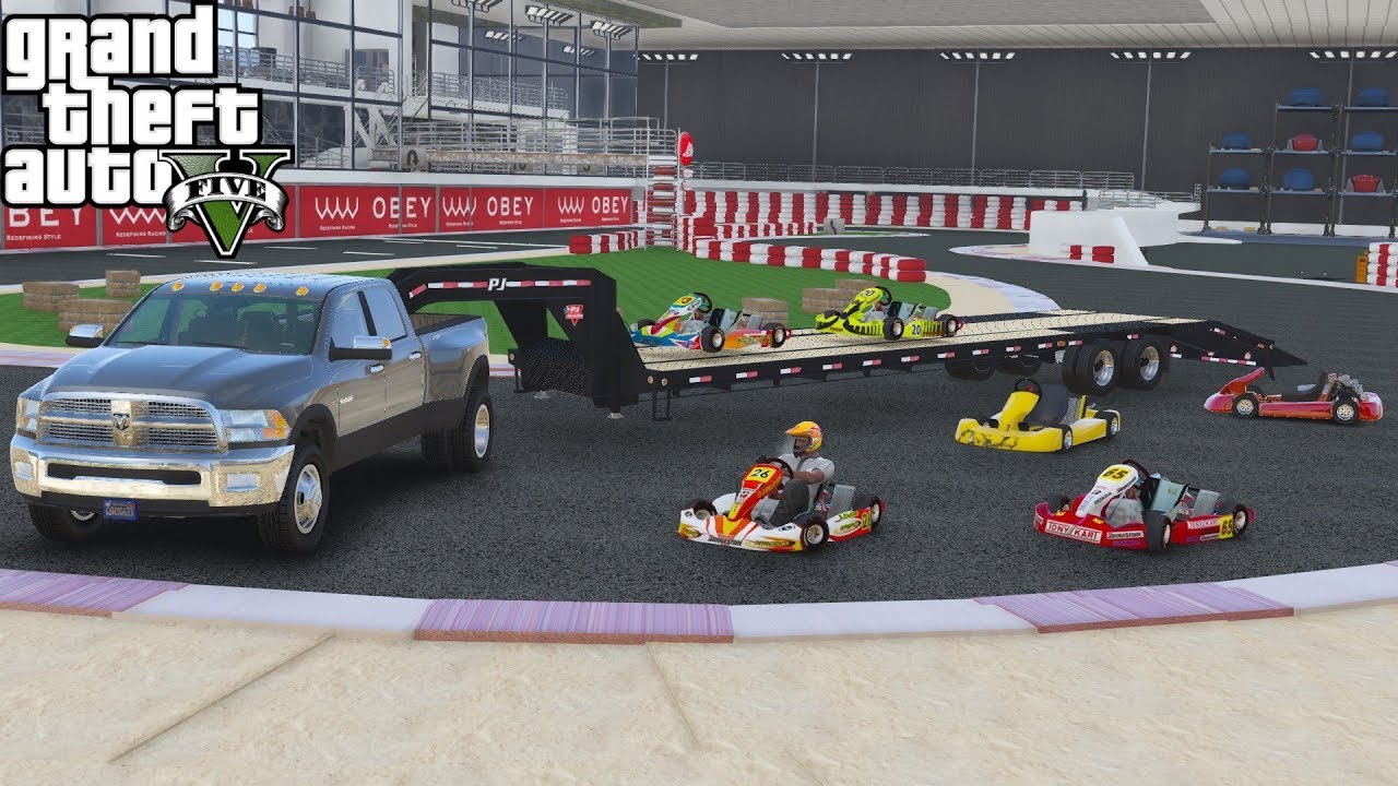 GTA 5 Real Life Mod #148 Delivering Go Karts To Our New Indoor Go Kart Race Track & Racing