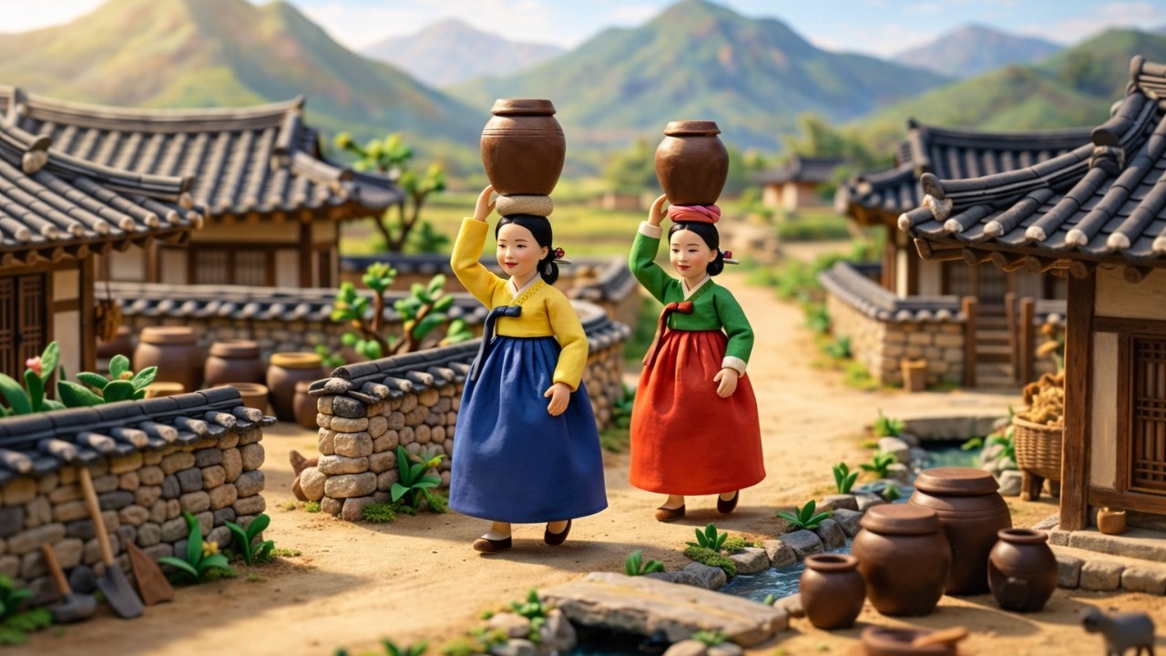 Miniature Doll Steaming Traditional Mandu Cooking ASMR | Korean Village Tiny Kitchen Story