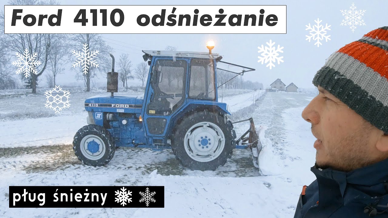 Ford 4110 pług śnieżny przygotowanie do śnieżycy