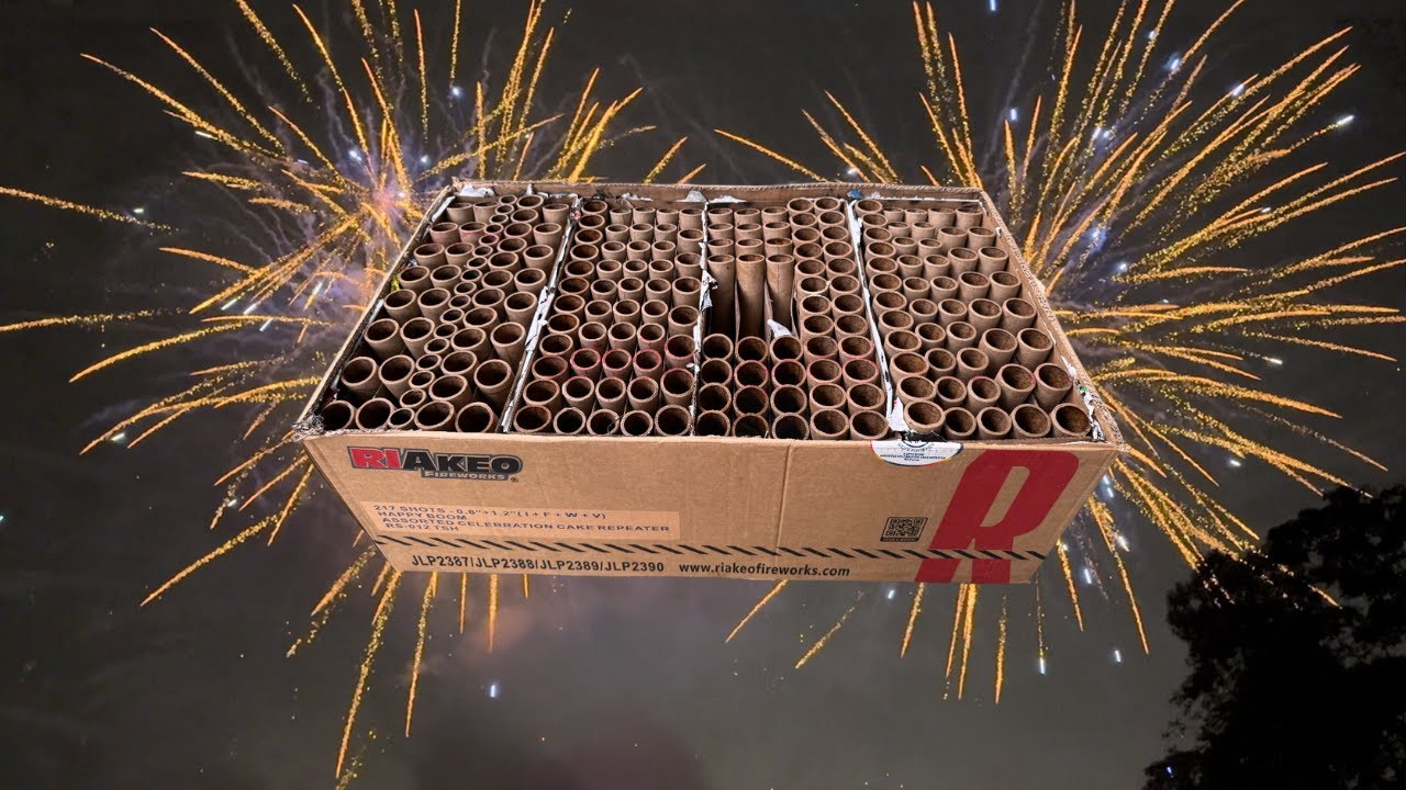 0.8" + 1.2" 217 SHOTS COMPOUND FIREWORKS CAKE 2025  | RIAKEO FIREWORKS