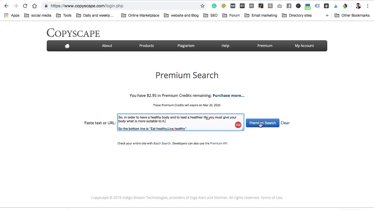 How to check contet by Copyscape