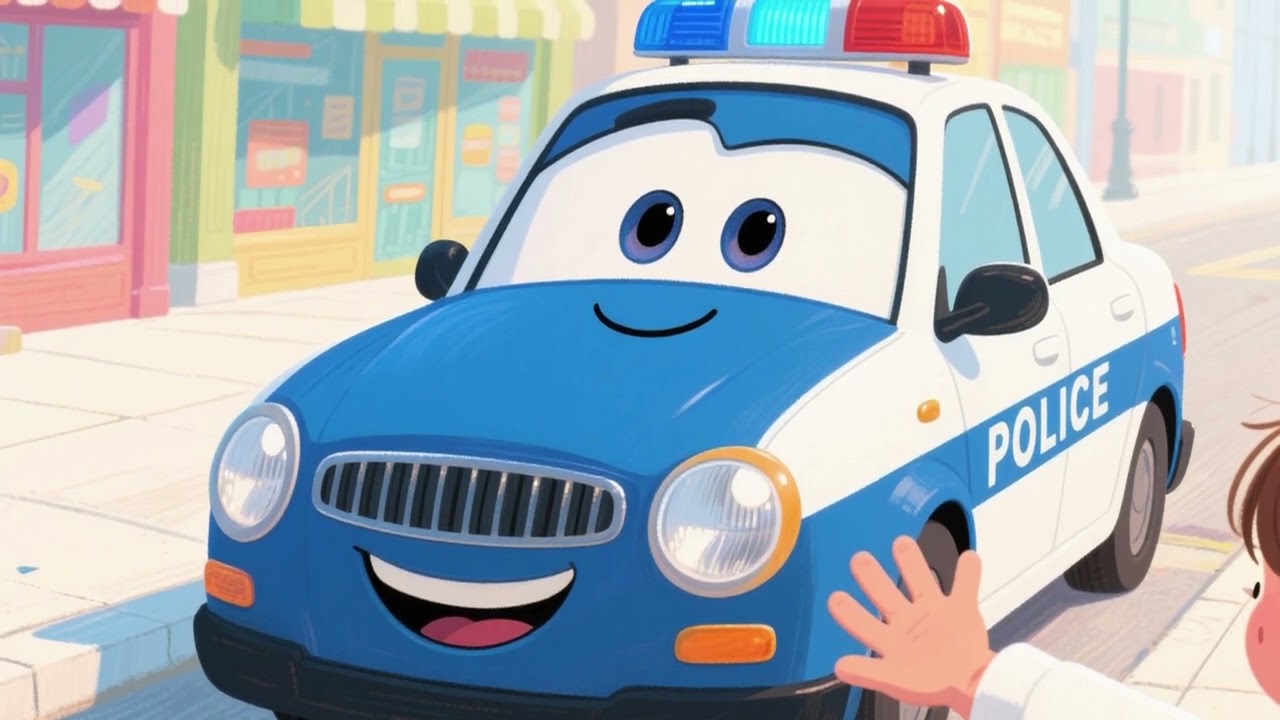 Police Car Song | Emergency Vehicles & Rescue Team for Kids