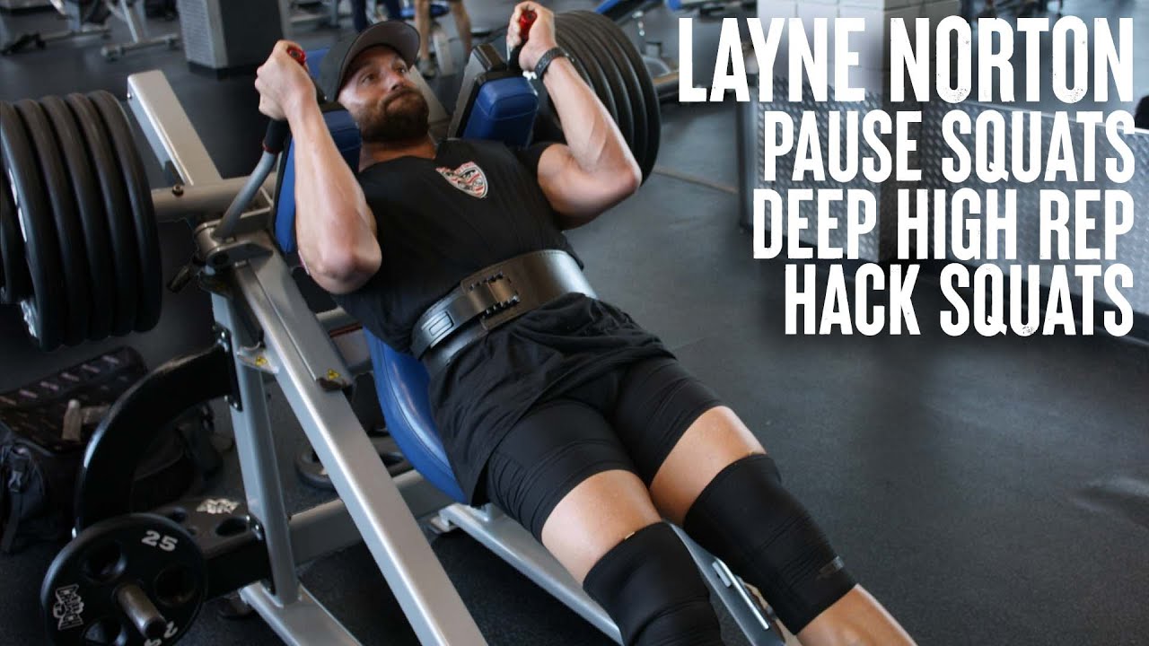 Pause Squats & Deep High Rep Hack Squats | Training with Layne Norton | Biolayne