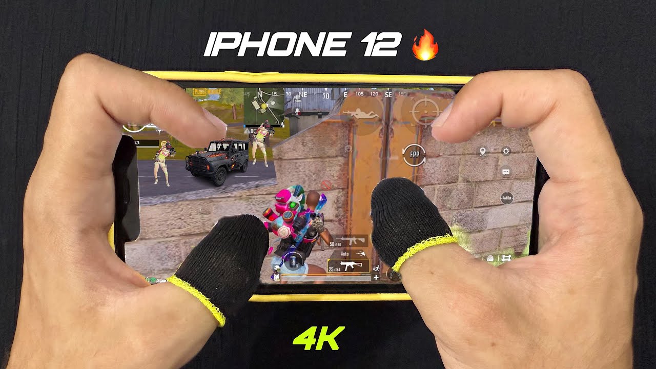iPhone 12 HANDCAM 🔥/ Smooth+Extreme Graphics Settings PUBG Gaming Test 😍/IOS 18.2