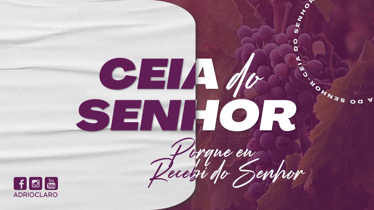 Ceia do Senhor | 25/01/2025 | Domingo (Noite)