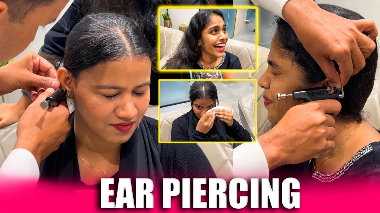 ഷാമിക്കും അഞ്ചിക്കും കാത്കുത്ത് 🤩 | EAR PIERCING VLOG | ഷാമി കരഞ്ഞു 🥹