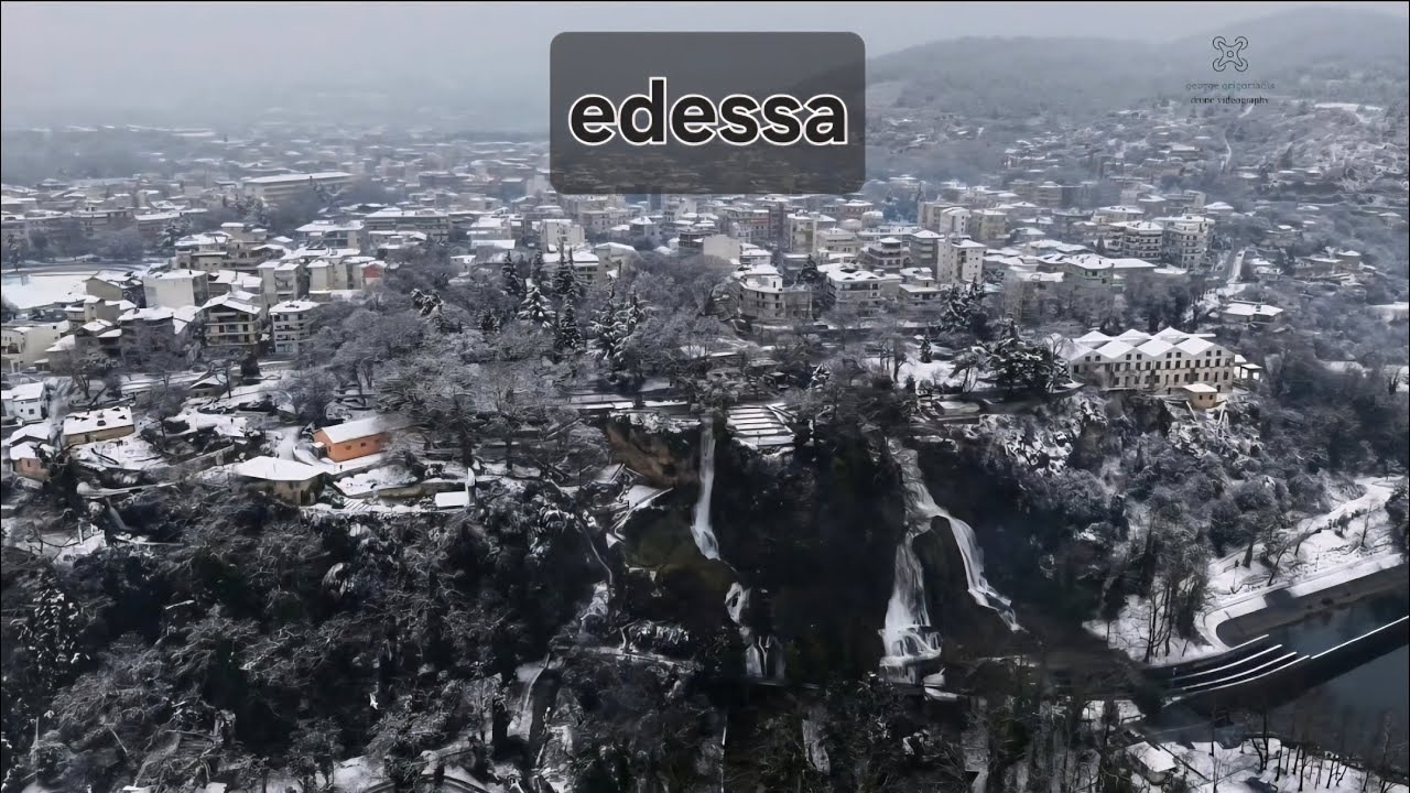 Λευκό πέπλο πάνω από την πόλη. ❄️Έδεσσα