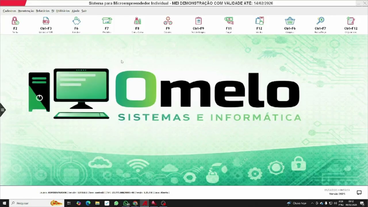 DEMONSTRACAO SISTEMA CONTROL ARPA SISTEMAS 2026