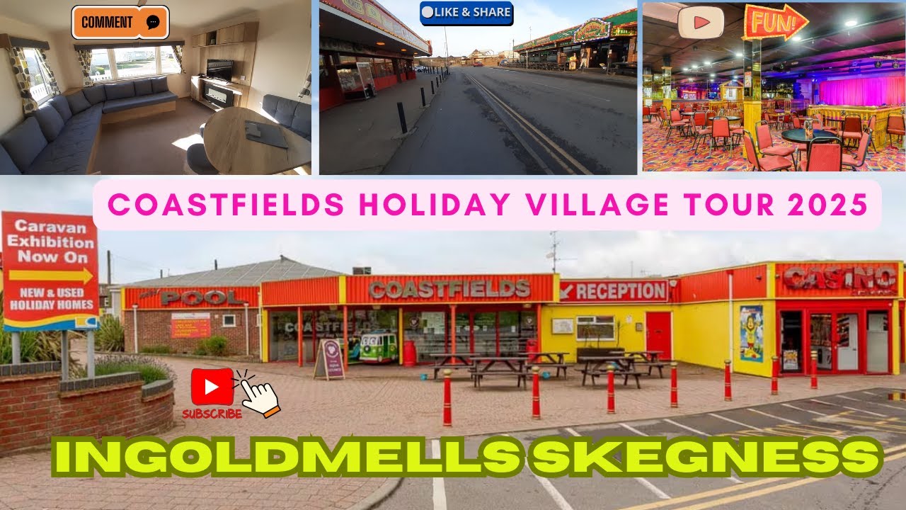Обзор Coastfields Holiday Village 2025: тур на караване в Инголдмелс и Скегнесс, доступ к пляжу, ...