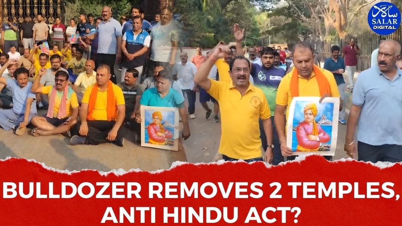 Temple removal at Hubballi Railway Golf Ground sparks protest