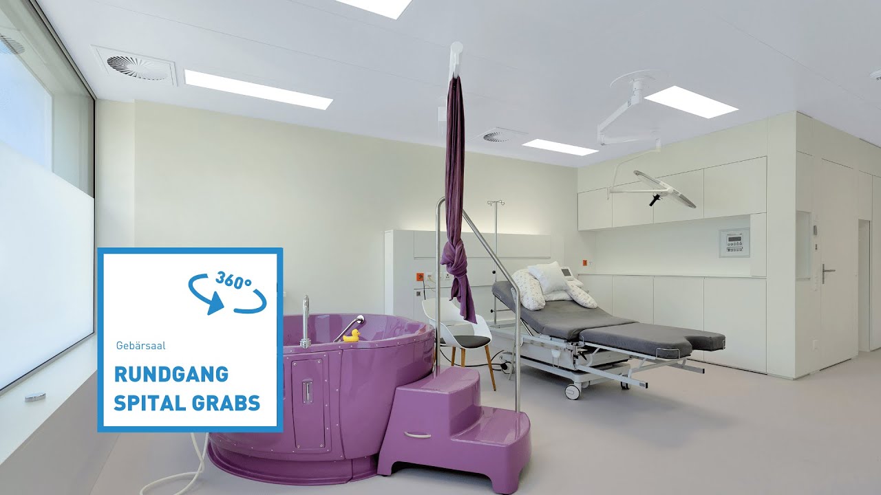 360-Grad-Rundgang Spital Grabs: Gebärsaal