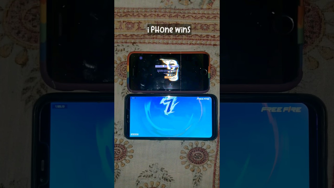 I phone 7 Vs Oppo A3s 😱 free fire speed test #freefire #shorts