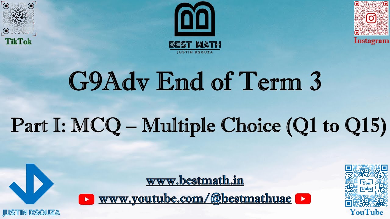 9Adv Part 1 Multiple Choices | MCQ | EoT3 | Reasoning, transformation triangle & congruence |Q1-Q15|