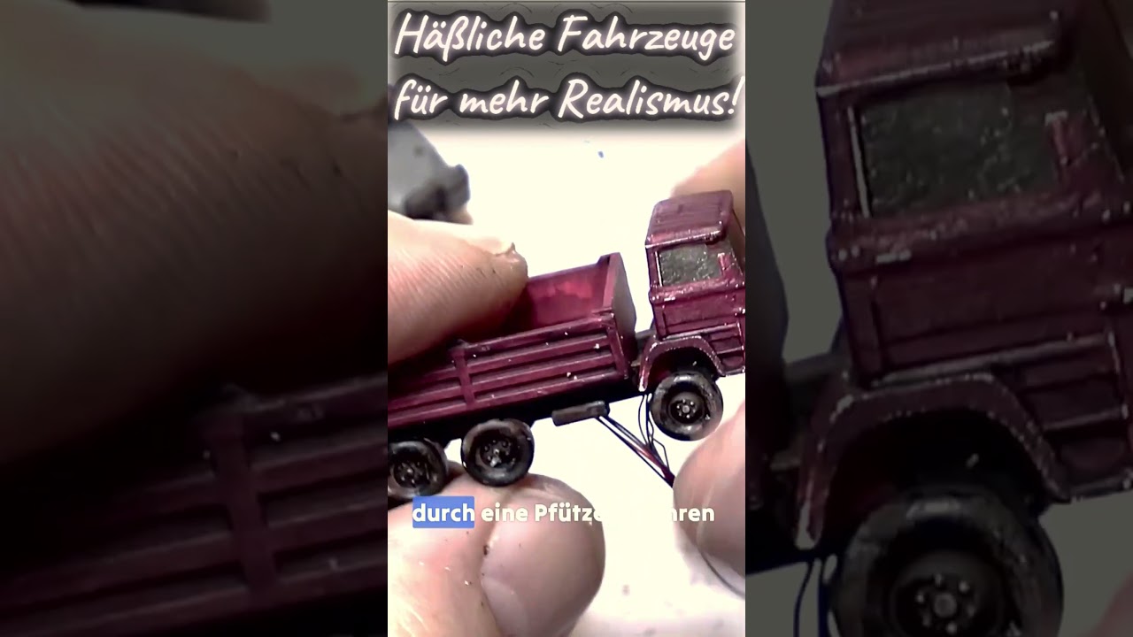 Lkw: Dreckige Realit&auml;t vs. perfekte Darstellung - Modellbahn N #1zu160 #automobile #modelbahn