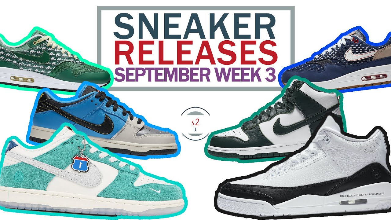 September 2020 Sneaker Releases Week 3 || Fragment Jordan 3, Kasina Dunk Low, Instant Skateboard SB
