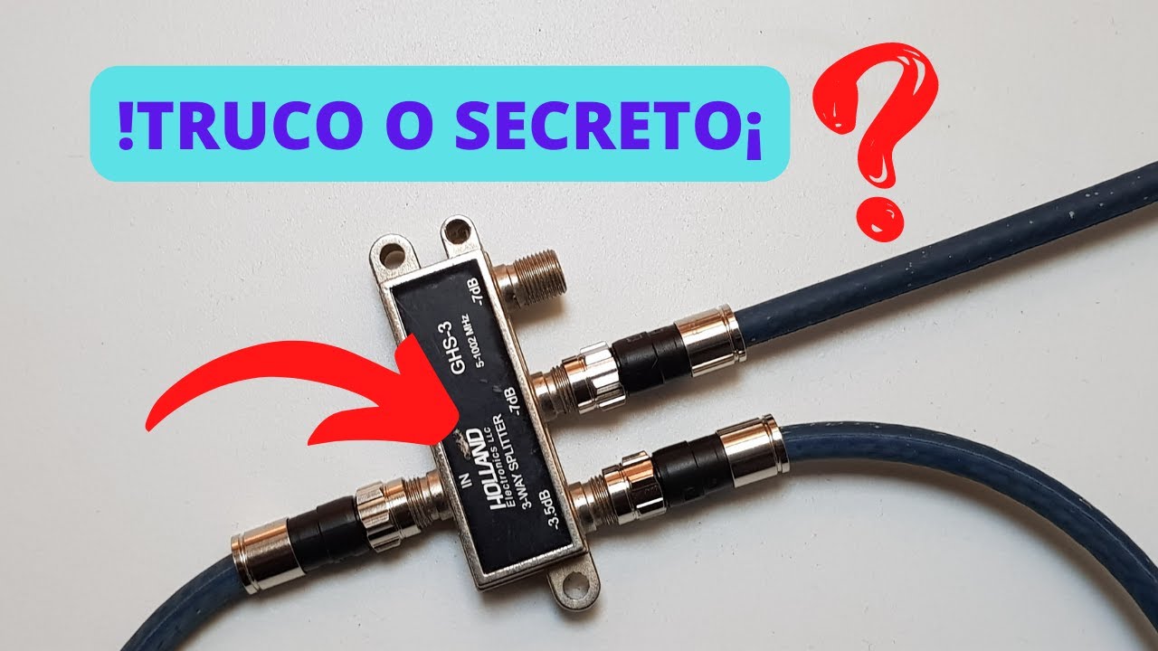 TRUCO O SECRETO? POCOS SABEN USAR UN SPLITTER DE 4😂, ANTENA CASERA TV  CANALES DIGITAL Y ANALOGO