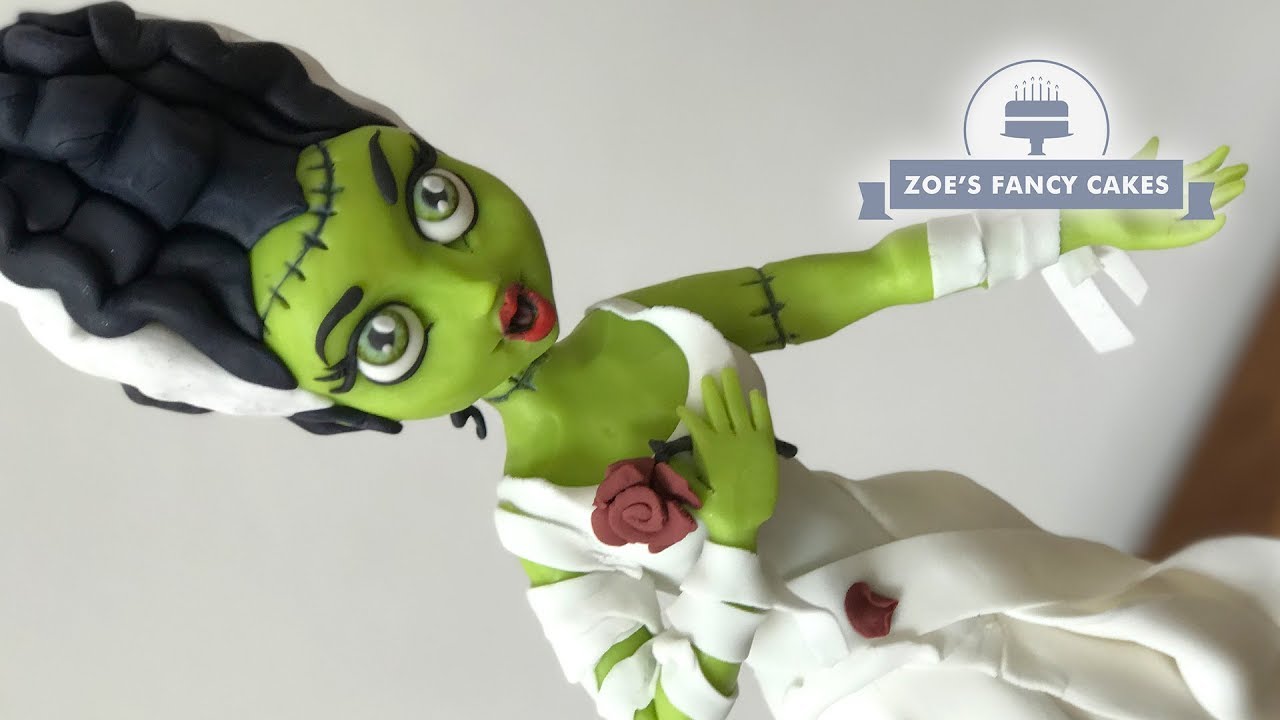 Frankensteins Bride doll cake Halloween tutorial