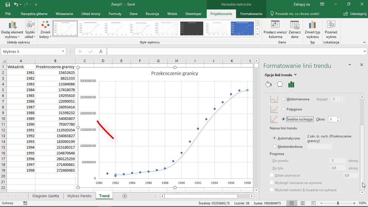 Excel - Tips & Tricks - Linia trendu - bądź trendy, rysuj linię trendu!