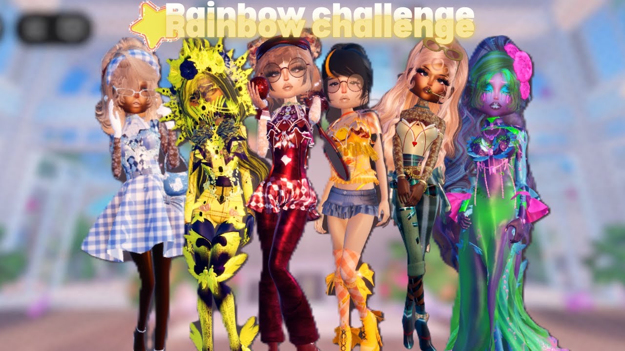 RAINBOW CHALLENGE In Dress To Impress!! Making An Outfit For EVERY Color Of The Rainbow!! (dti)