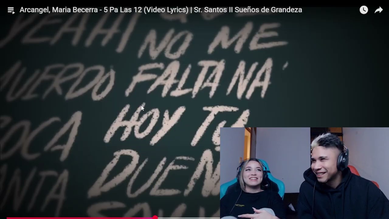 Arcangel, Maria Becerra - 5 Pa Las 12 (Video Lyrics) || REACCIÓN 😈🔊🔥